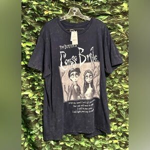 Tim Burton Corpse Bride T Shirts Navy Blue Women’s XXL New